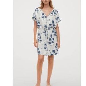 Desmond Dempsey X H & M linen palm print dress